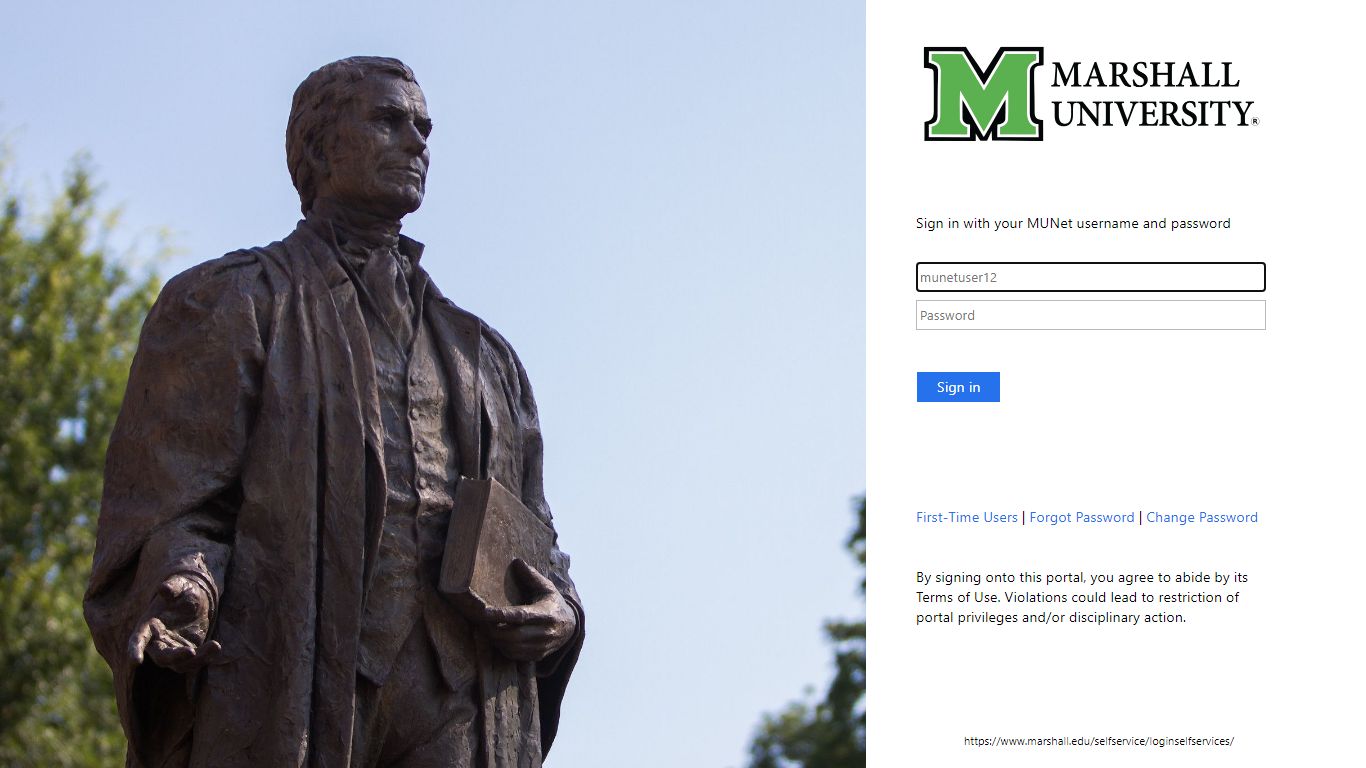 Sign In - Marshall University